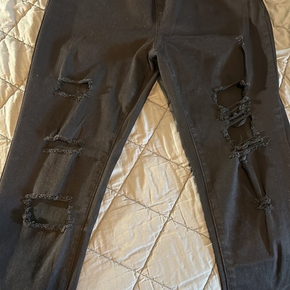 Shein Black Maternity Skinny Jeans Size Large EUC #6568 - Picture 2 of 5